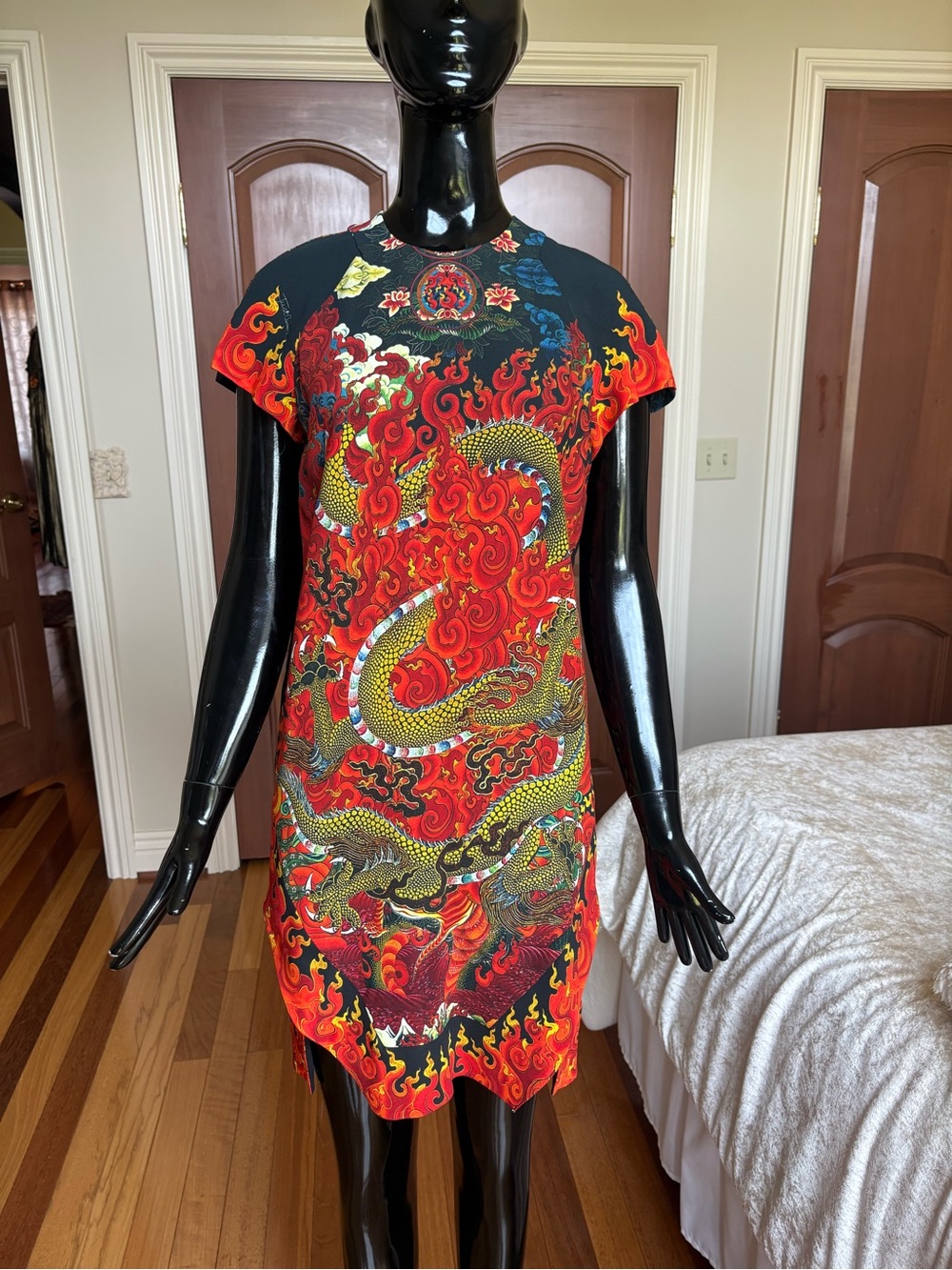 Just Cavalli Dragon Print Mini Dress